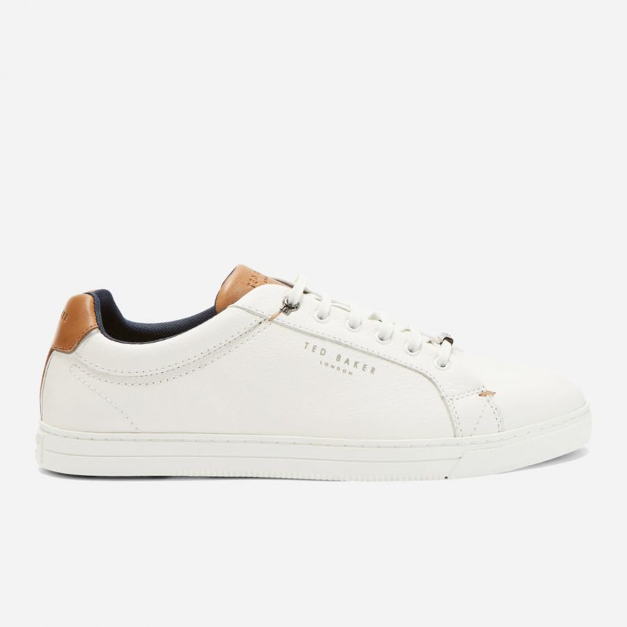 ted baker thwally leather trainers white