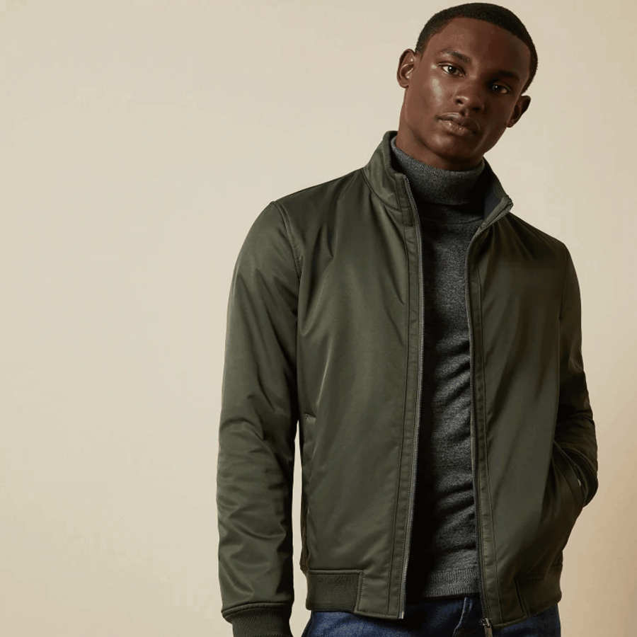 ted baker khaki bomber jacket