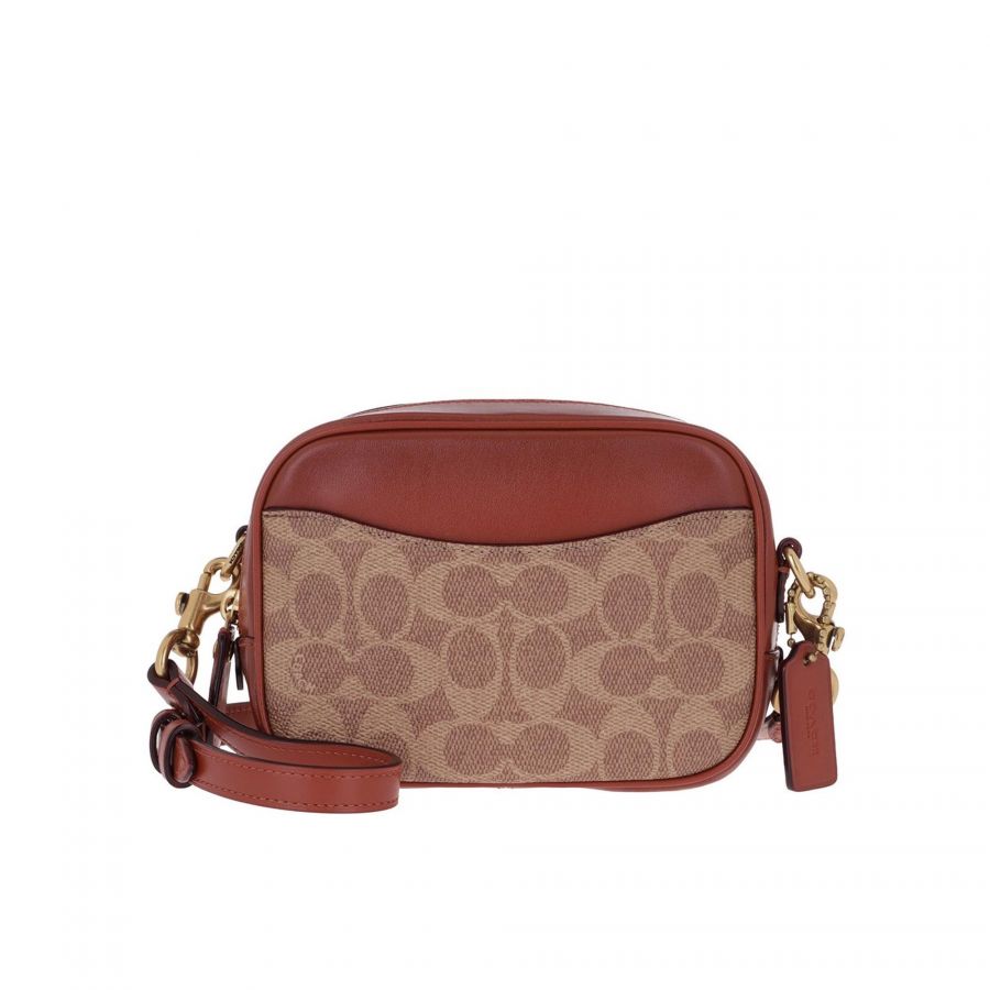 coach camera bag tan rust