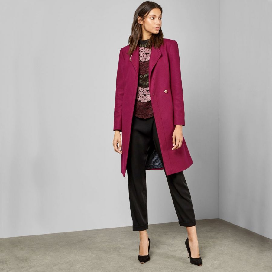 ellgenc long belted wrap coat ted baker