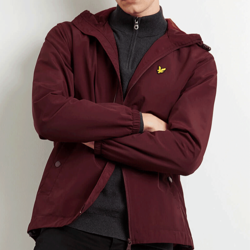 lyle and scott maroon jacket